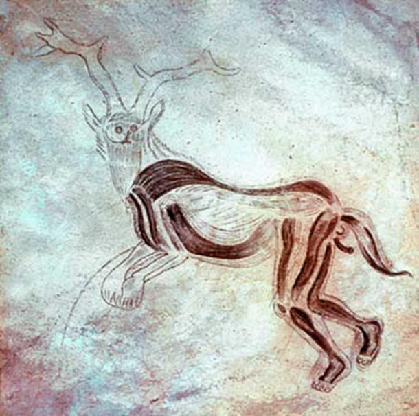 „Czarnoksiężnik” w Les Trois Freres, Lascaux około 13000 pne